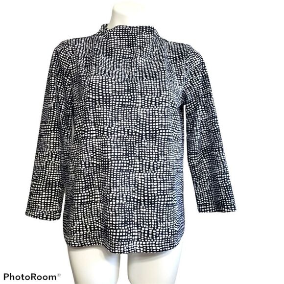 melloday Tops - Melloday 3/4 sleeve black & white top